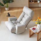 Gray Single Swivel Recliner, 5-Angle Adjustable, 1-Person