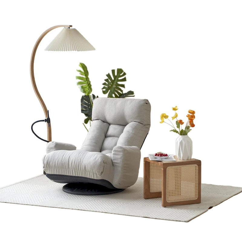 Gray Single Swivel Recliner, 5-Angle Adjustable, 1-Person