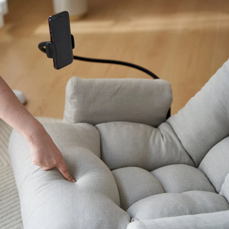 Gray Single Swivel Recliner, 5-Angle Adjustable, 1-Person
