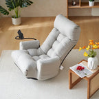 Gray Single Swivel Recliner, 5-Angle Adjustable, 1-Person