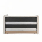 Oatmeal Twin Daybed with Pull-Out Trundle, Sleeps 2