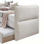 Oatmeal Twin Daybed with Pull-Out Trundle, Sleeps 2
