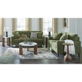 Green/Blue Mid-Century Sofa & Loveseat Set, 2-Piece, Seats 3–4