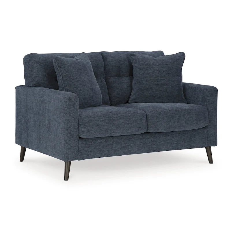 Green/Blue Mid-Century Sofa & Loveseat Set, 2-Piece, Seats 3–4