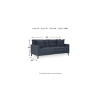 Green/Blue Mid-Century Sofa & Loveseat Set, 2-Piece, Seats 3–4
