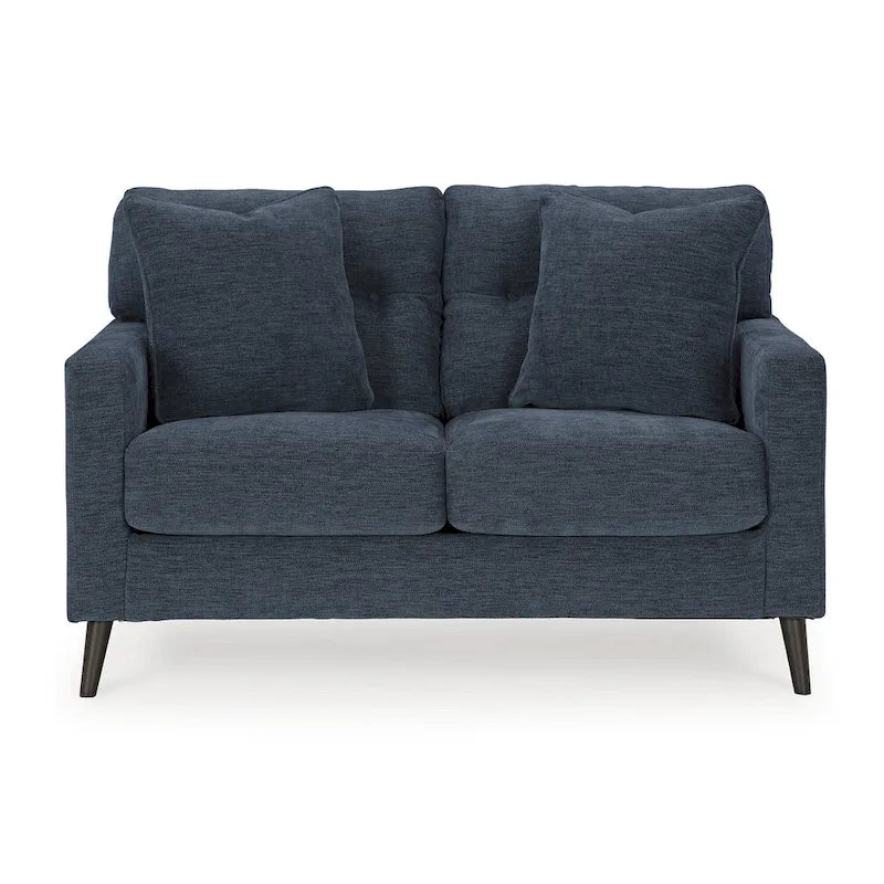 Green/Blue Mid-Century Sofa & Loveseat Set, 2-Piece, Seats 3–4