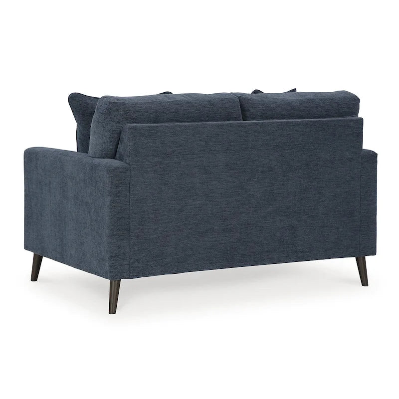 Green/Blue Mid-Century Sofa & Loveseat Set, 2-Piece, Seats 3–4