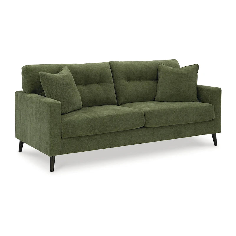 Green/Blue Mid-Century Sofa & Loveseat Set, 2-Piece, Seats 3–4