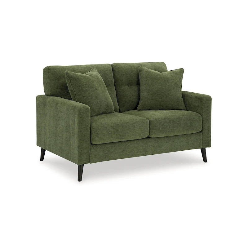 Green/Blue Mid-Century Sofa & Loveseat Set, 2-Piece, Seats 3–4