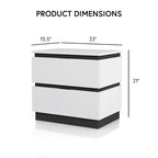 White & Gray 3-Piece Bedroom Set (Bed + Nightstand + Chest) – Queen/King