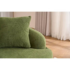 Chenille L-Shaped 3-Seater Sofa with Chaise Lounge & 4 Pillows | Multi-Color