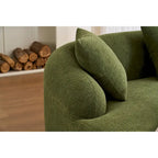 Chenille L-Shaped 3-Seater Sofa with Chaise Lounge & 4 Pillows | Multi-Color
