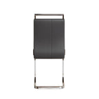 White/Black/Gray Square Glass Top 5-Piece Dining Set, Seats 4