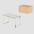White/Black/Gray Square Glass Top 5-Piece Dining Set, Seats 4