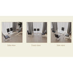 White/Black/Gray Square Glass Top 5-Piece Dining Set, Seats 4