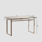 White/Black/Gray Square Glass Top 5-Piece Dining Set, Seats 4
