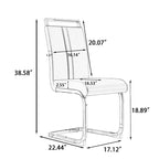 White/Black/Gray Square Glass Top 5-Piece Dining Set, Seats 4