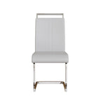 White/Black/Gray Square Glass Top 5-Piece Dining Set, Seats 4
