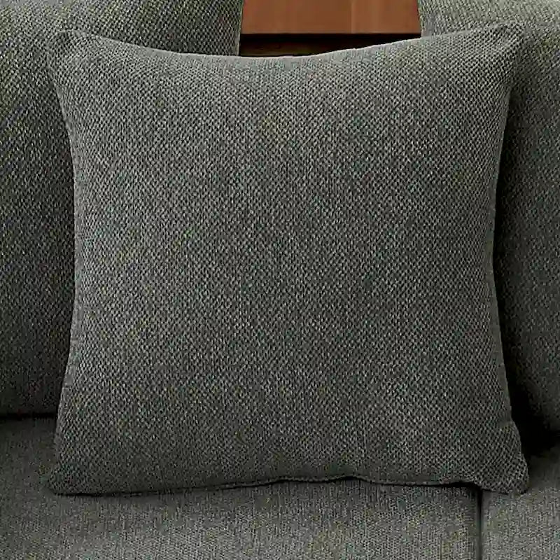 Blue/Grey Chenille Right L-Shaped Sectional Sofa, 2-Piece, 2-3 Seater