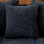 Blue/Grey Chenille Right L-Shaped Sectional Sofa, 2-Piece, 2-3 Seater