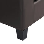 Dark Brown L-Shaped Sectional Sofa with Chaise, 4-Seat