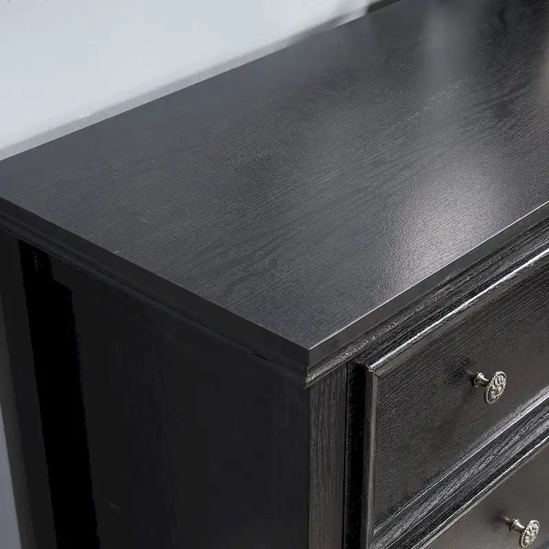 Black / White 7-Drawer Dresser, 1-Person Storage Chest