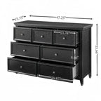 Black / White 7-Drawer Dresser, 1-Person Storage Chest