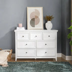 Black / White 7-Drawer Dresser, 1-Person Storage Chest