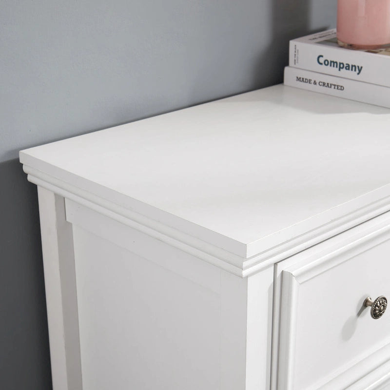 Black / White 7-Drawer Dresser, 1-Person Storage Chest