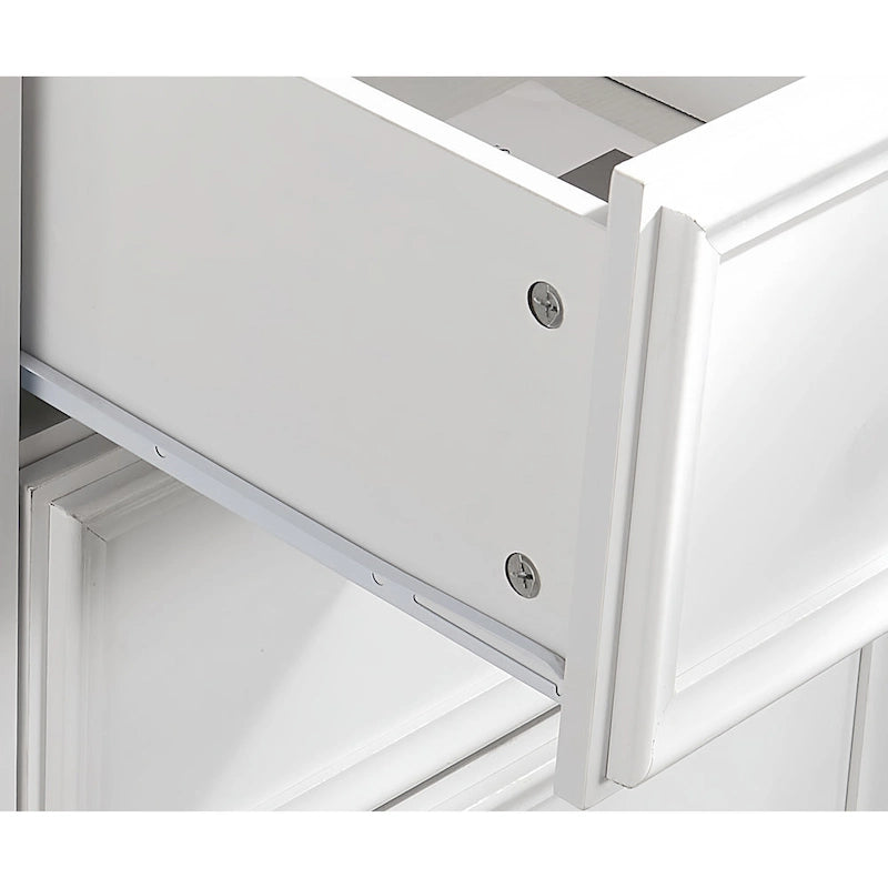Black / White 7-Drawer Dresser, 1-Person Storage Chest
