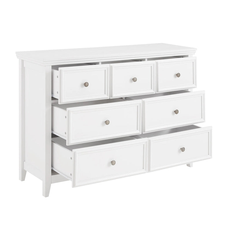 Black / White 7-Drawer Dresser, 1-Person Storage Chest
