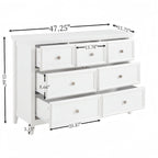 Black / White 7-Drawer Dresser, 1-Person Storage Chest