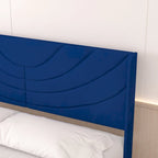 Pink/Blue Velvet Upholstered Bed Frame with Headboard & 4 Storage Drawers, Full/Queen, for 1-2