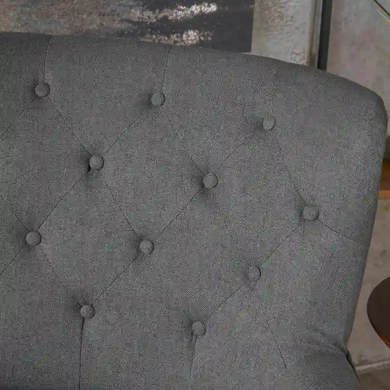 Tufted Club Chair, Single Seat – Charcoal / Red / Navy Blue / Purple