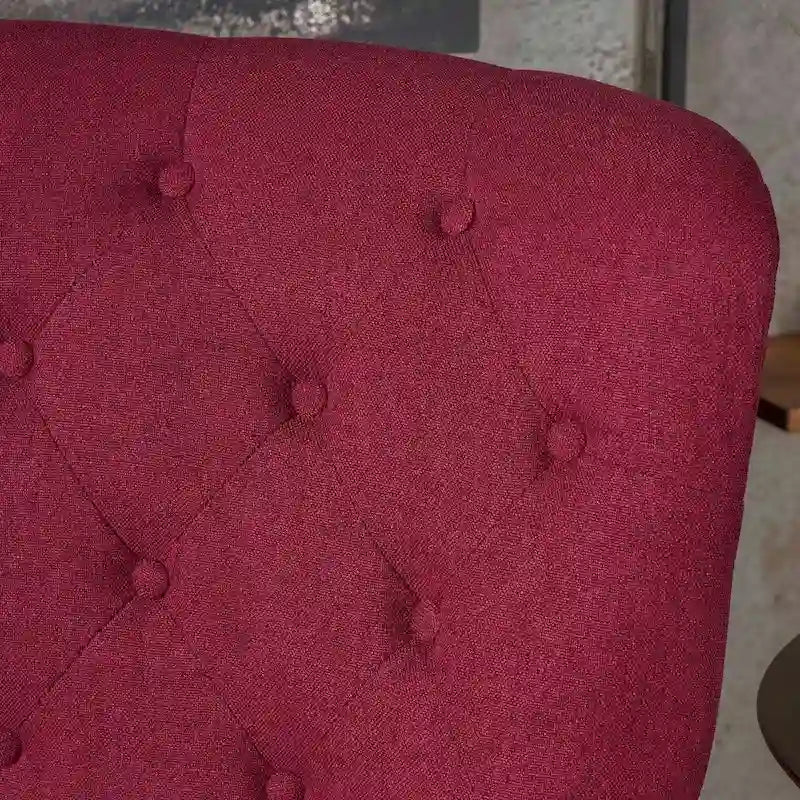 Tufted Club Chair, Single Seat – Charcoal / Red / Navy Blue / Purple