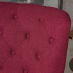 Tufted Club Chair, Single Seat – Charcoal / Red / Navy Blue / Purple
