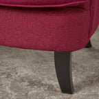 Tufted Club Chair, Single Seat – Charcoal / Red / Navy Blue / Purple