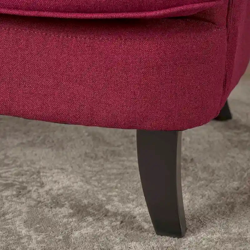 Tufted Club Chair, Single Seat – Charcoal / Red / Navy Blue / Purple