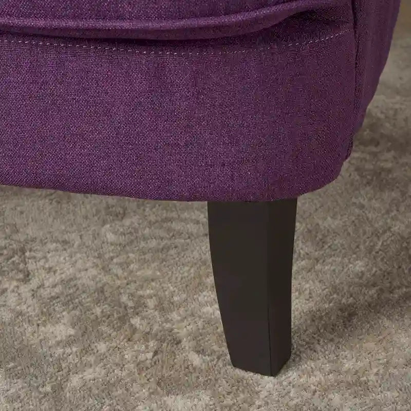 Tufted Club Chair, Single Seat – Charcoal / Red / Navy Blue / Purple