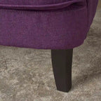 Tufted Club Chair, Single Seat – Charcoal / Red / Navy Blue / Purple