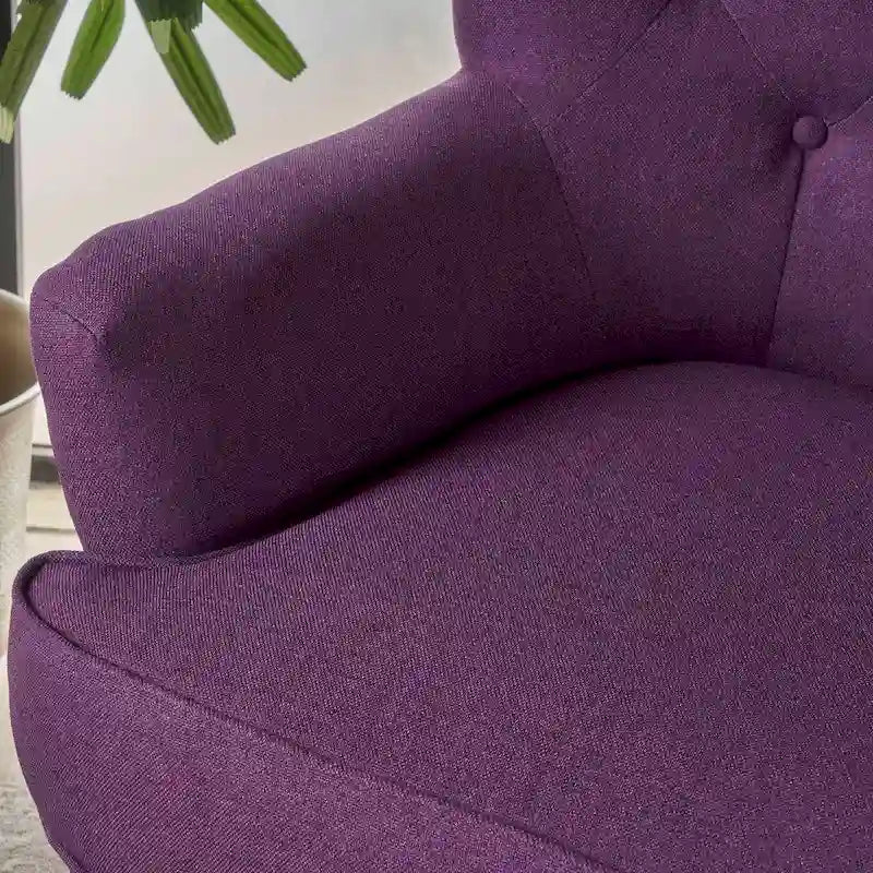 Tufted Club Chair, Single Seat – Charcoal / Red / Navy Blue / Purple