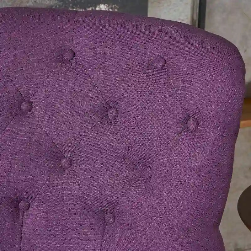 Tufted Club Chair, Single Seat – Charcoal / Red / Navy Blue / Purple