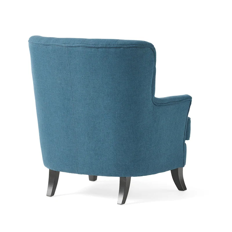 Tufted Club Chair, Single Seat – Charcoal / Red / Navy Blue / Purple
