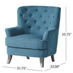 Tufted Club Chair, Single Seat – Charcoal / Red / Navy Blue / Purple
