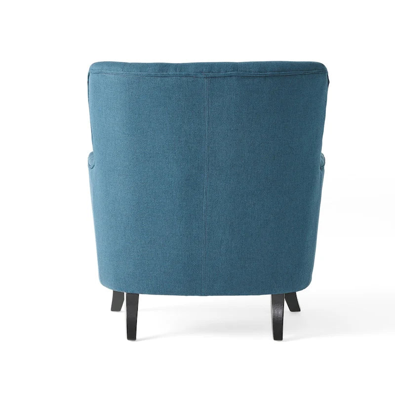 Tufted Club Chair, Single Seat – Charcoal / Red / Navy Blue / Purple