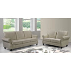 Velvet Nailhead 2-Piece Sofa Set – Loveseat & Sofa, 2-Seat, Multiple Colors