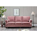 Velvet Nailhead 2-Piece Sofa Set – Loveseat & Sofa, 2-Seat, Multiple Colors