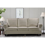 Velvet Nailhead 2-Piece Sofa Set – Loveseat & Sofa, 2-Seat, Multiple Colors