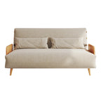 Beige Convertible Sofa Bed, Technical Cloth / Cotton, 1-Seater