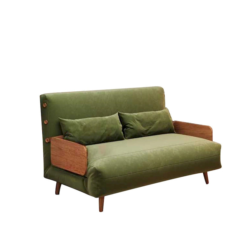 Beige Convertible Sofa Bed, Technical Cloth / Cotton, 1-Seater